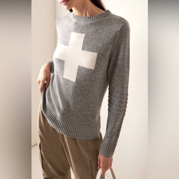 Alps & Meters 100% Cashmere Ski Race Patrol Sweater - Authentic! - Picture 1 of 15